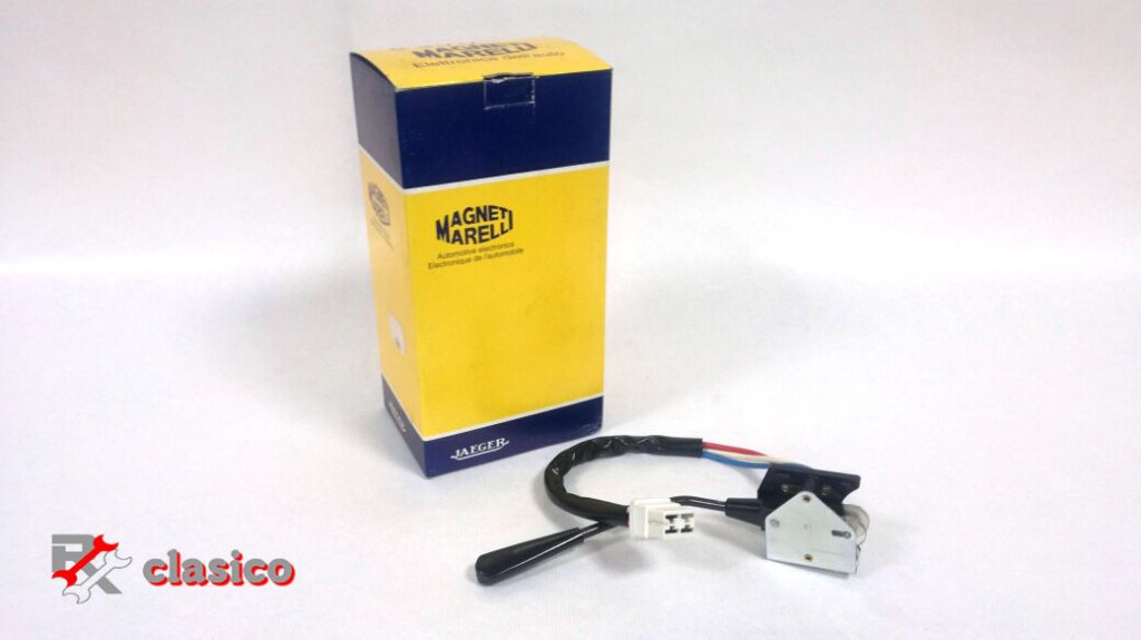Conmutador de virajes para Renault-12 TL negro.