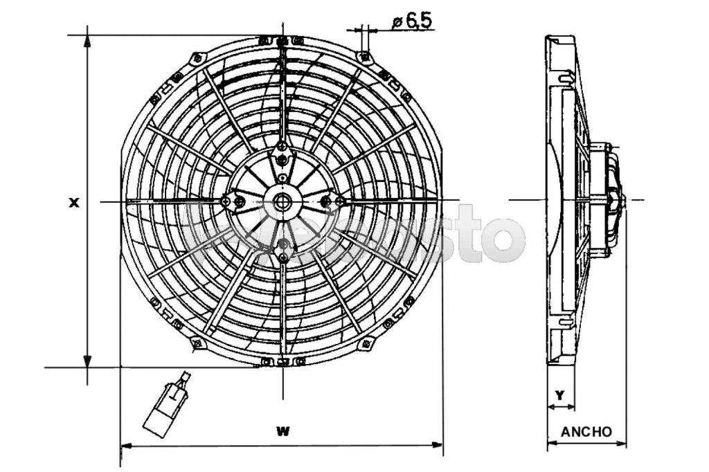 ELECTROVENTILADOR 255/ASP/10P