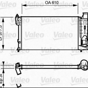 Radiador, refrigeracion del motor CITROEN ZX 1.9 D A.A. 731180