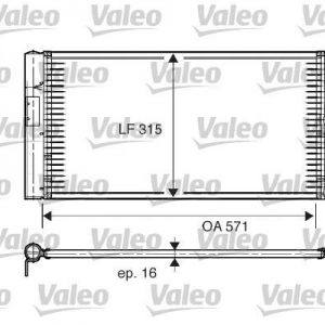 Condensador, aire acondicionado FIAT Punto II 817703