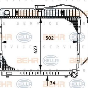 Radiador  MB (W123) 8MK 376 706-191