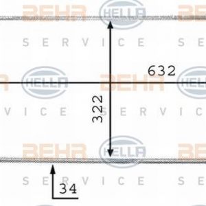 Radiador  VW PASSAT 8MK 376 713-351