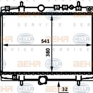 Radiador  PSA 406/C5 8MK 376 714-411