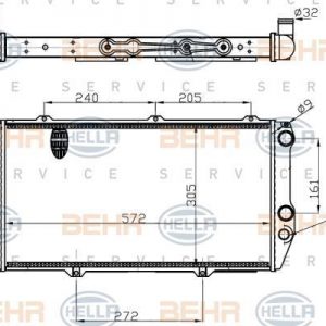 Radiador  AUDI 100/200 8MK 376 714-701