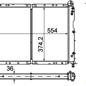 Radiador  FIAT 155/TEM/TIP/DED 8MK 376 716-151