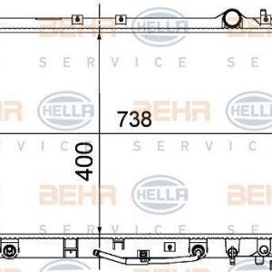 Radiador  TOYOTA 8MK 376 718-551